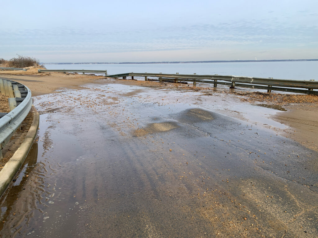 a beach with a pier (MyCoast AI)