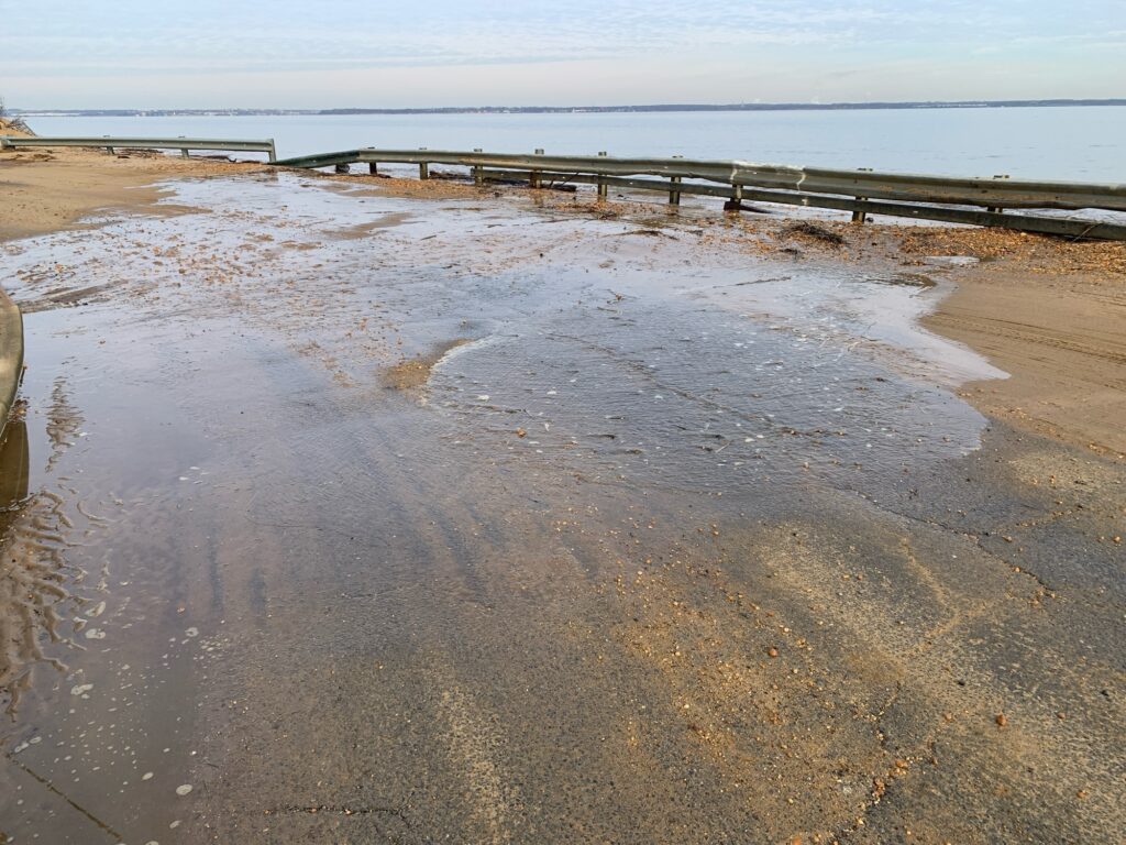 a beach with a pier (MyCoast AI)