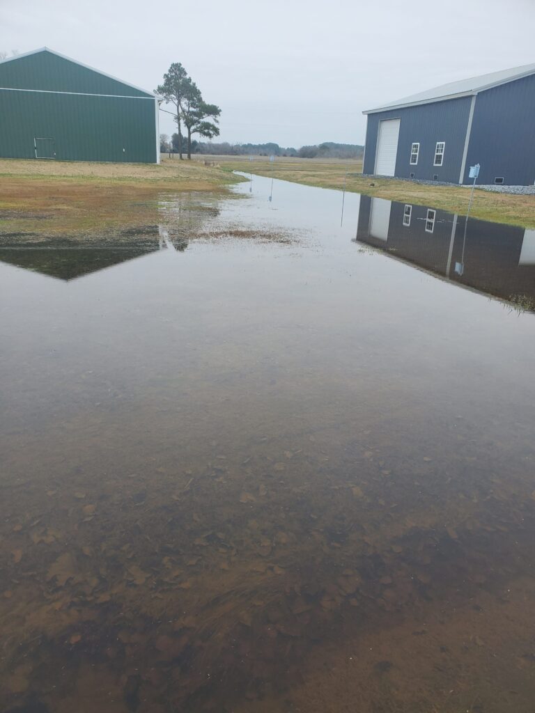 a flooded area with buildings (MyCoast AI)