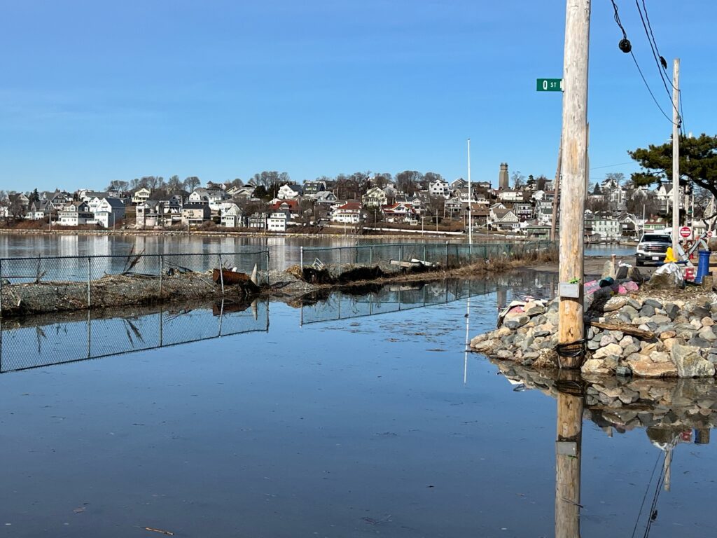 a body of water with a city in the background (MyCoast AI)