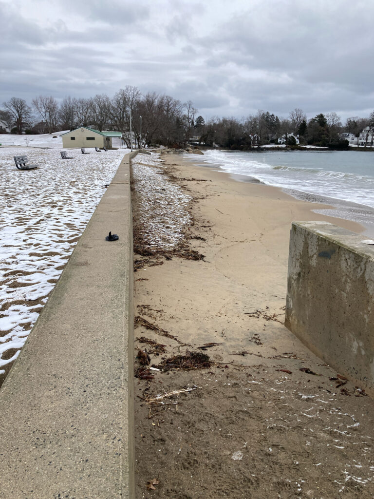 a path with snow on the side (MyCoast AI)