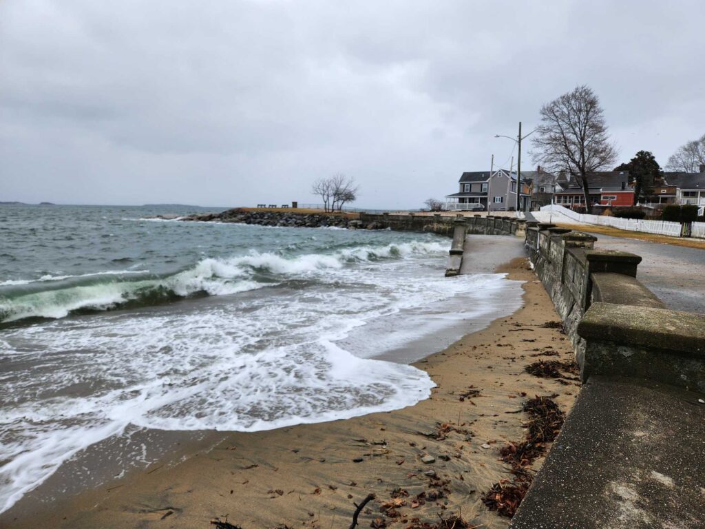 waves crashing on a beach (MyCoast AI)
