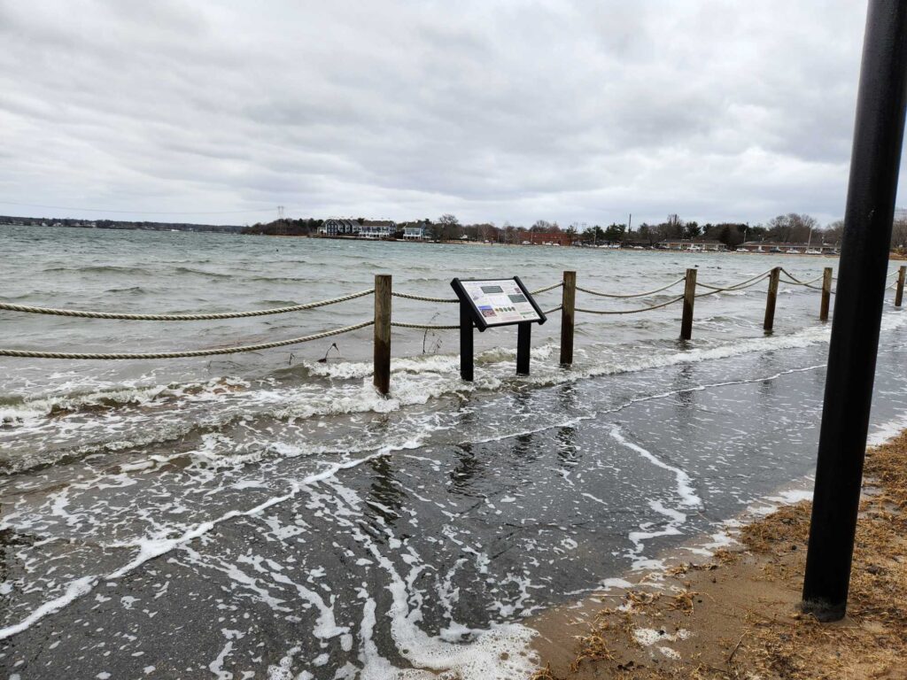 a sign in the water (MyCoast AI)