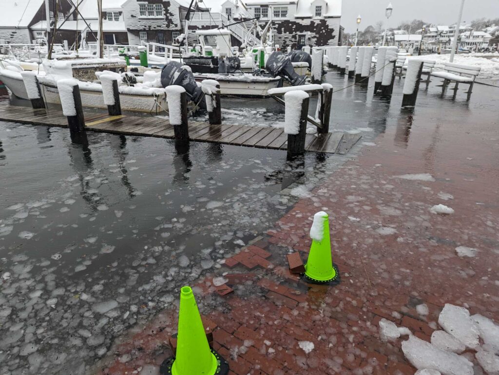 a person standing on a dock (MyCoast AI)