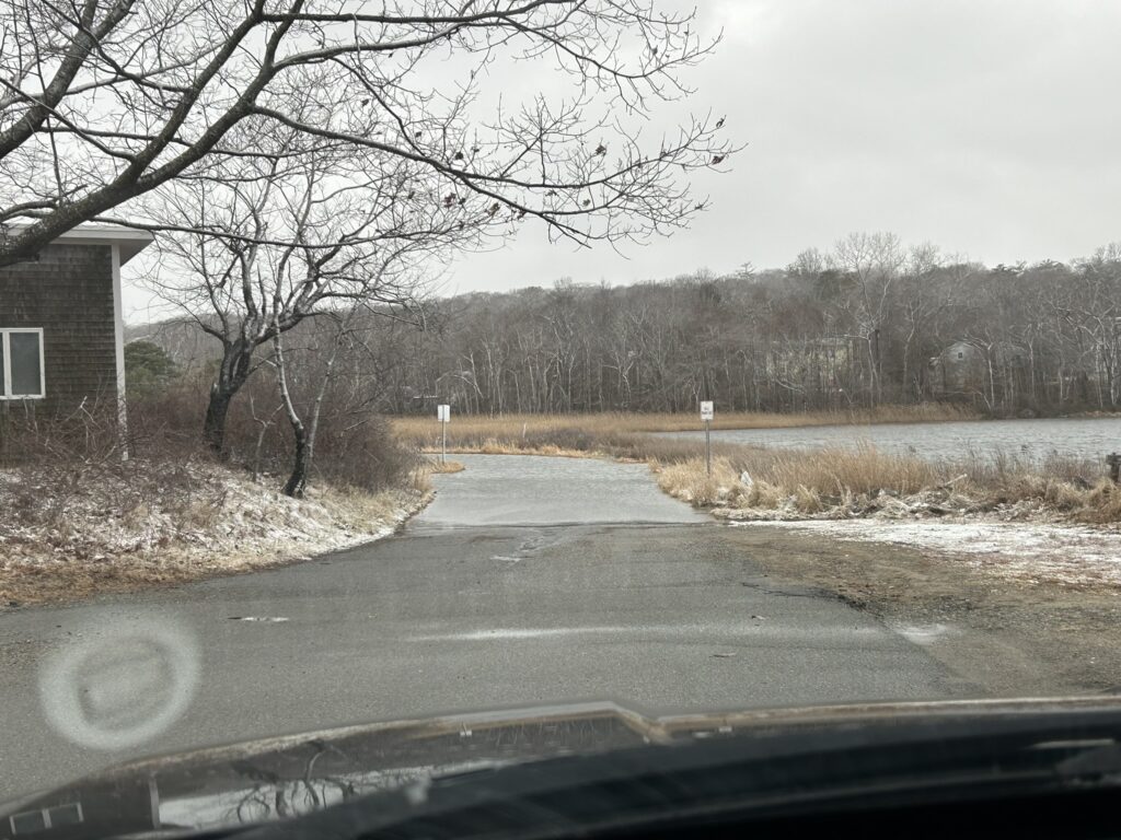 a road with snow on the side (MyCoast AI)