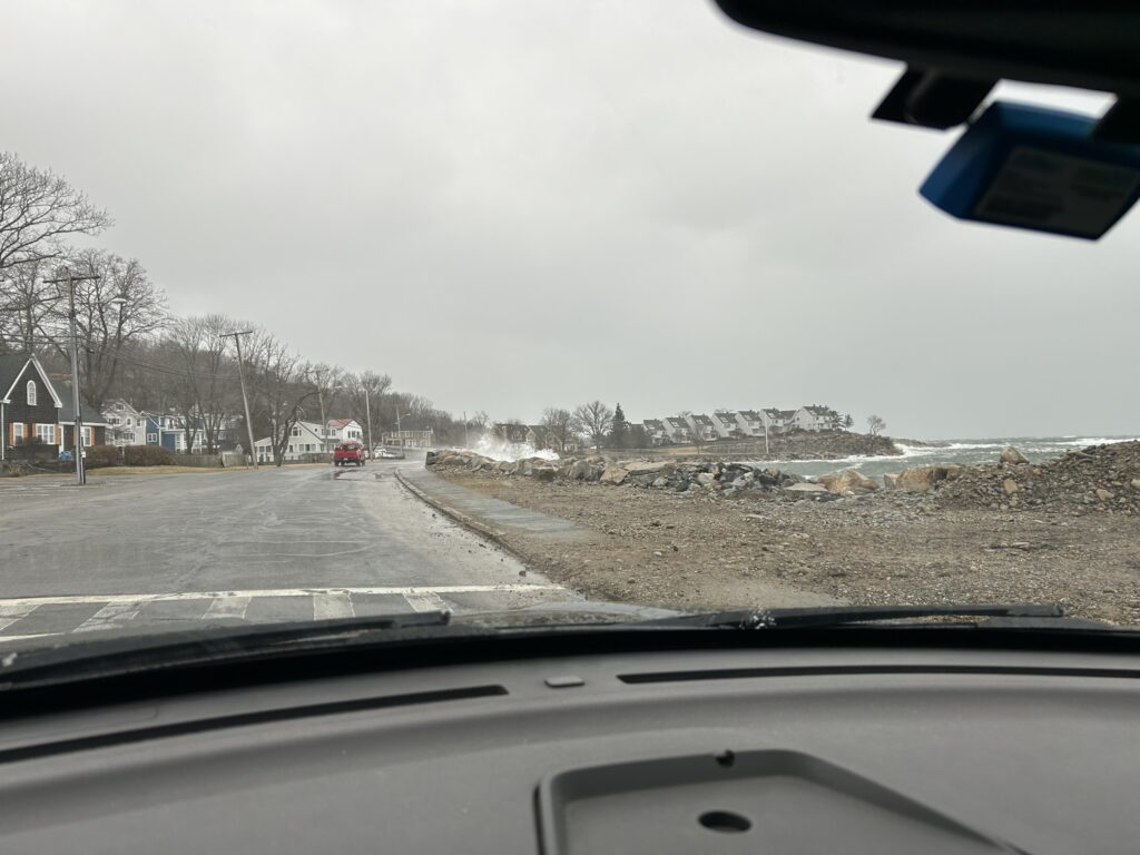 a road with snow on the side (MyCoast AI)