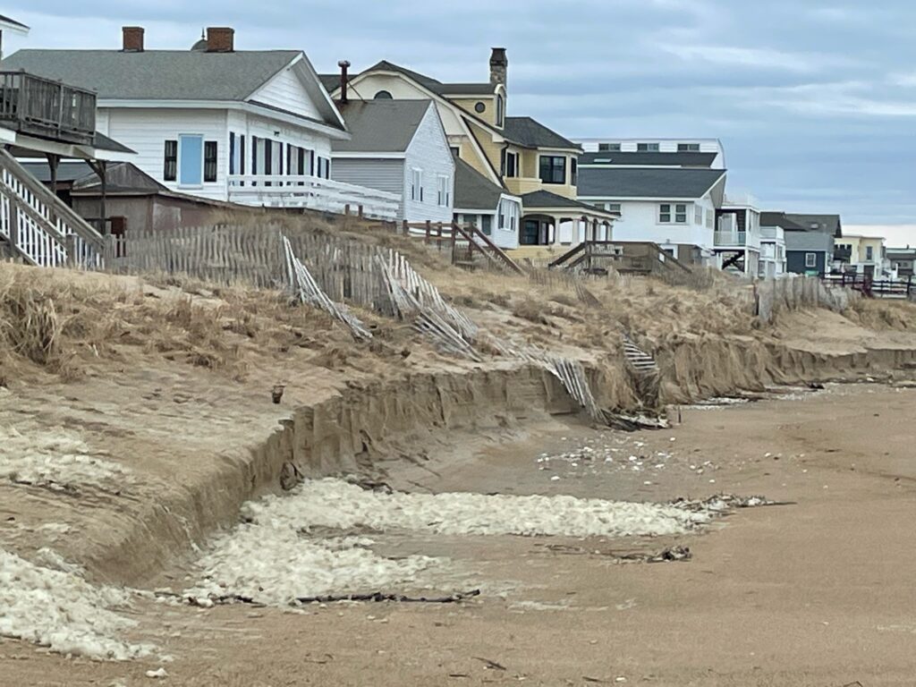a beach with houses on the side (MyCoast AI)