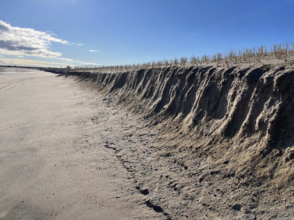 a large dirt hill (MyCoast AI)