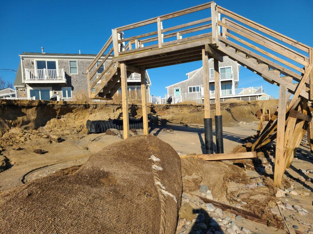 a construction site with a building in the background (MyCoast AI)
