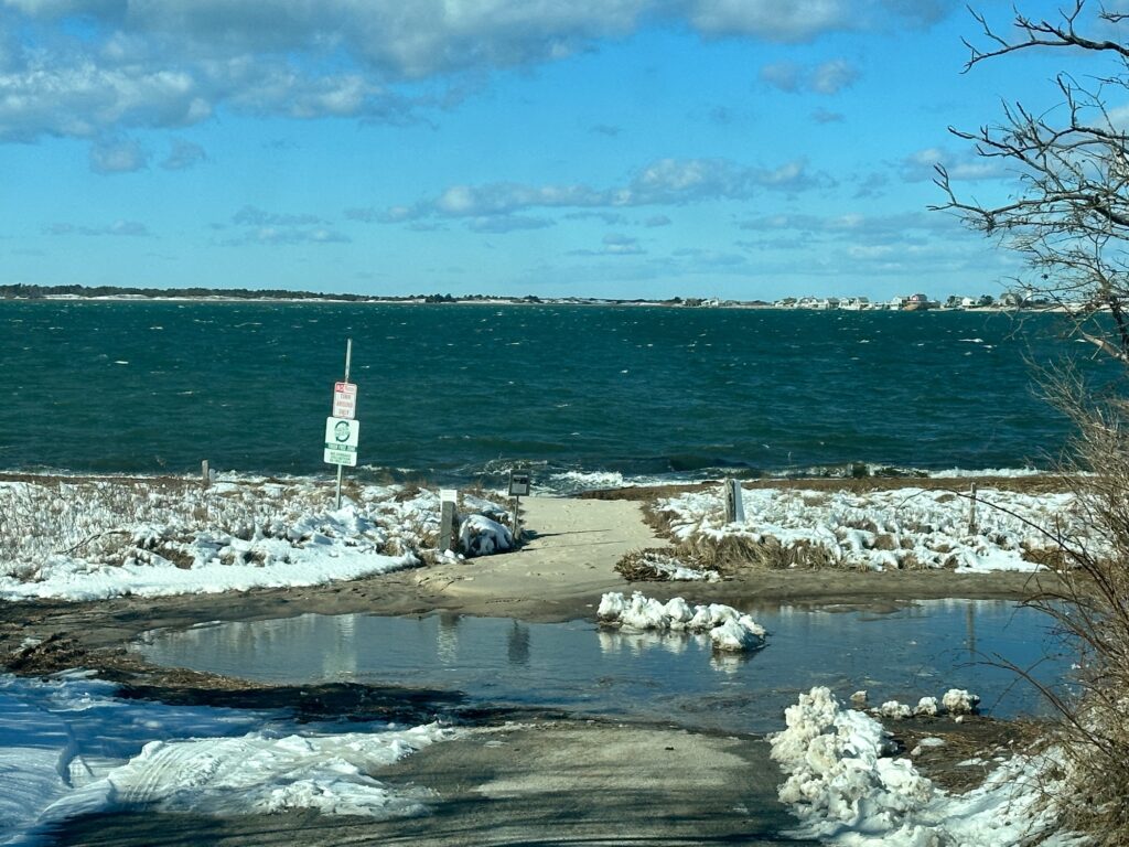 a body of water with snow on the side (MyCoast AI)