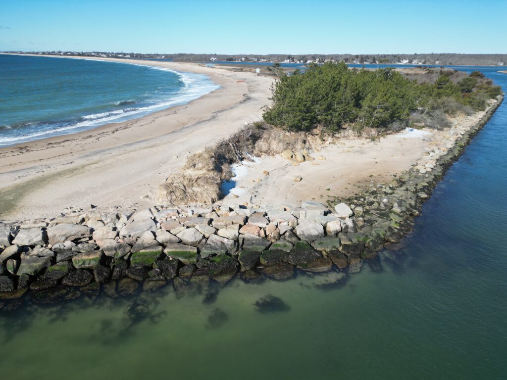 a beach with rocks and trees (MyCoast AI)