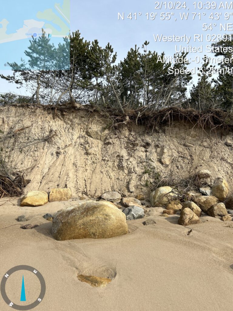a rocky area with trees in the background (MyCoast AI)