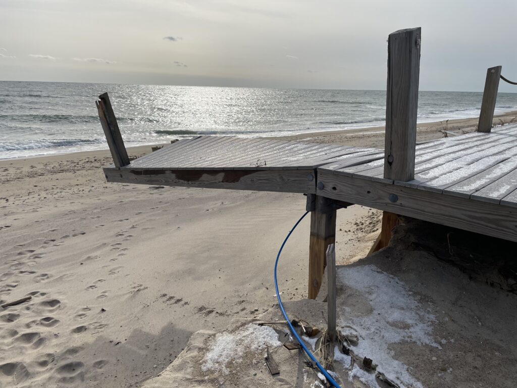 a bench on the beach (MyCoast AI)