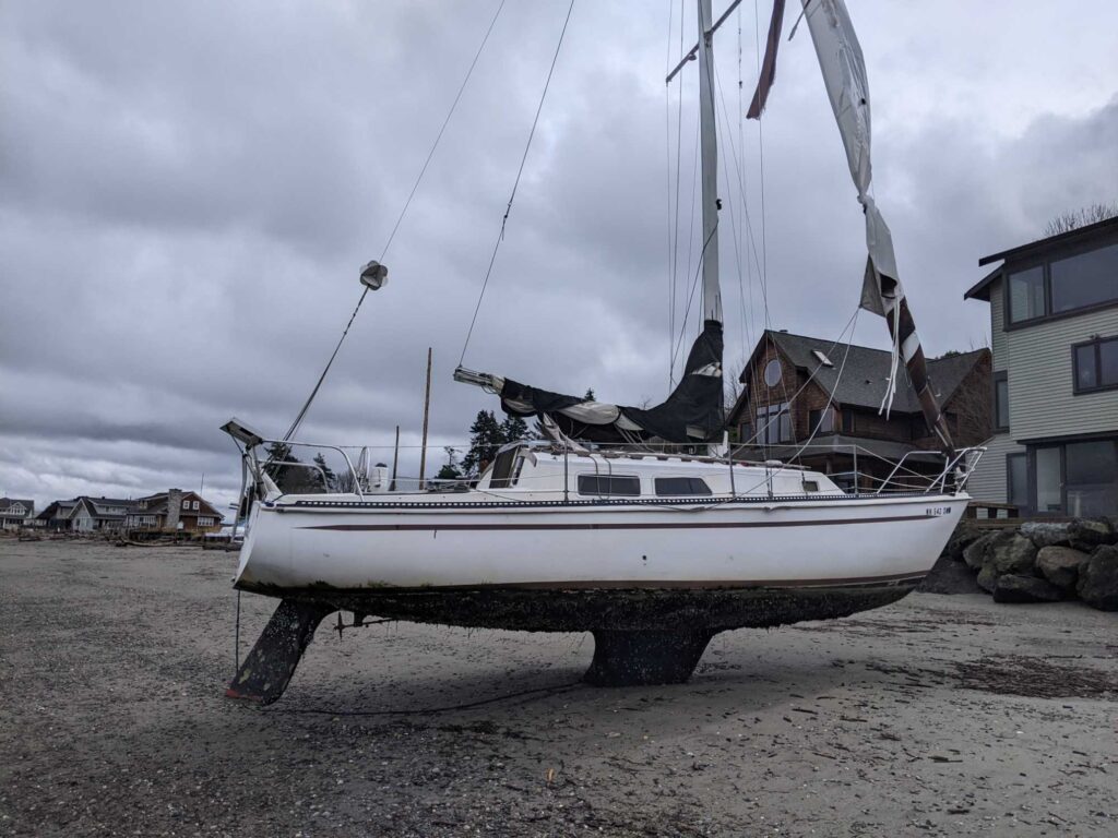 a boat on the beach (MyCoast AI)