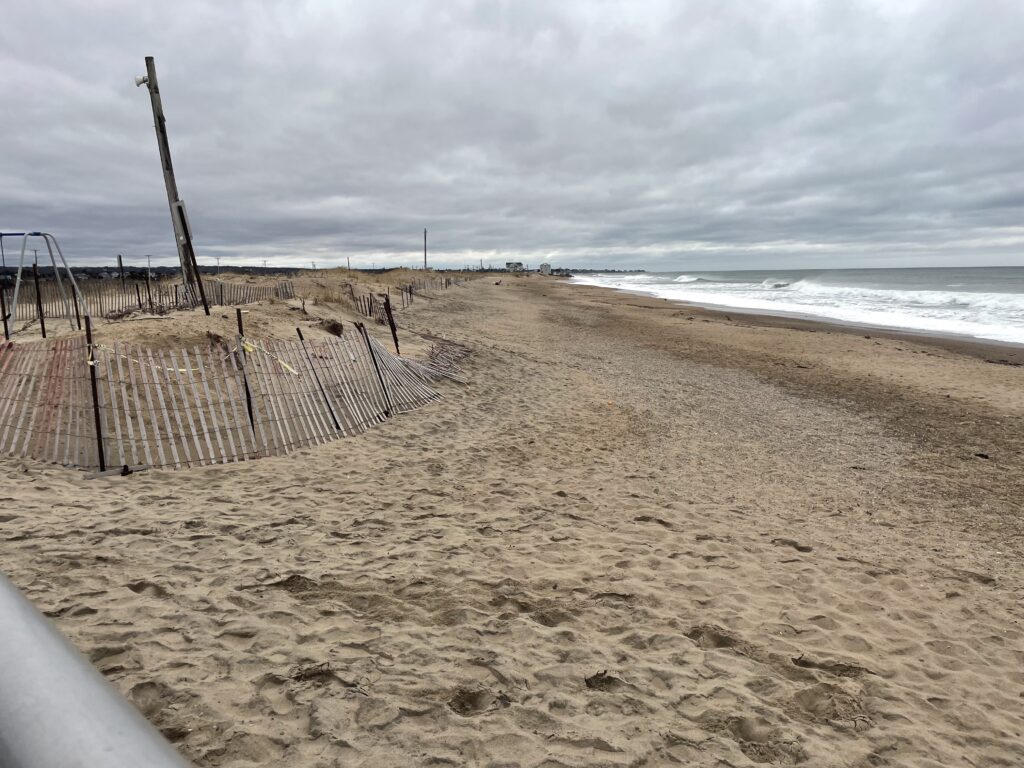 a fence on a beach (MyCoast AI)