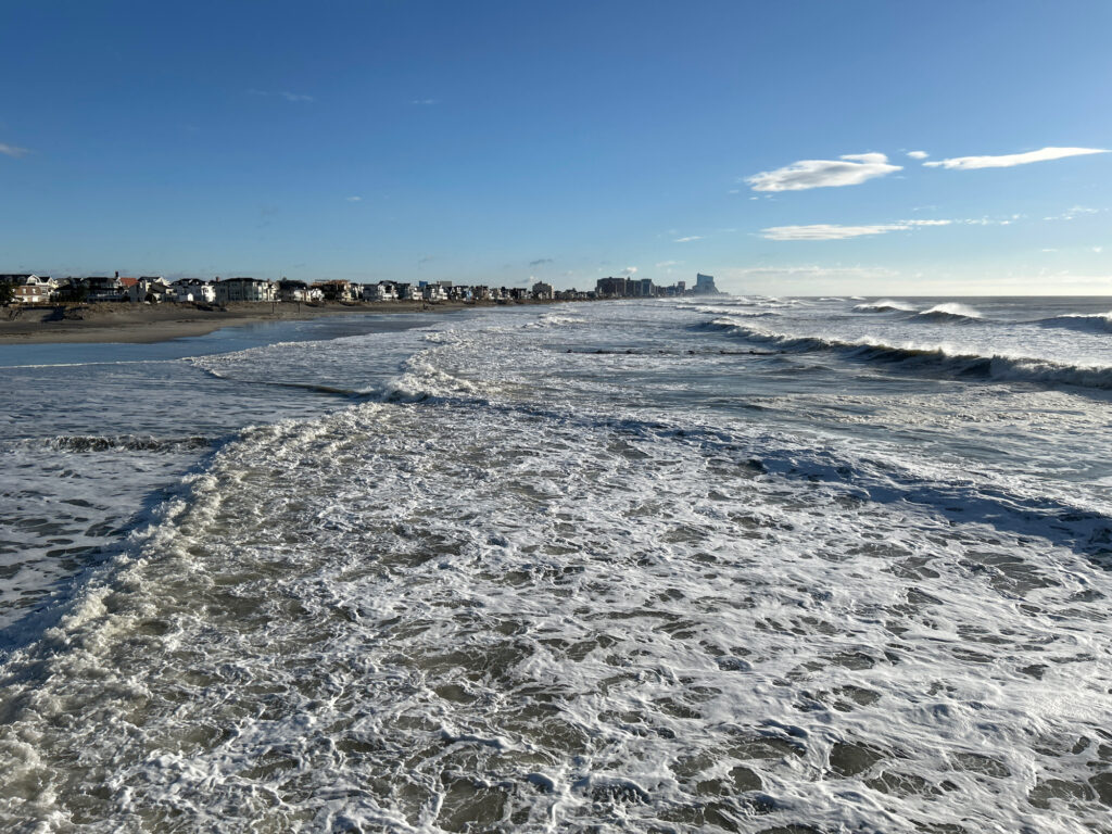 waves crashing on a beach (MyCoast AI)
