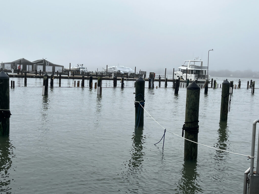 a pier with a boat in the water (MyCoast AI)