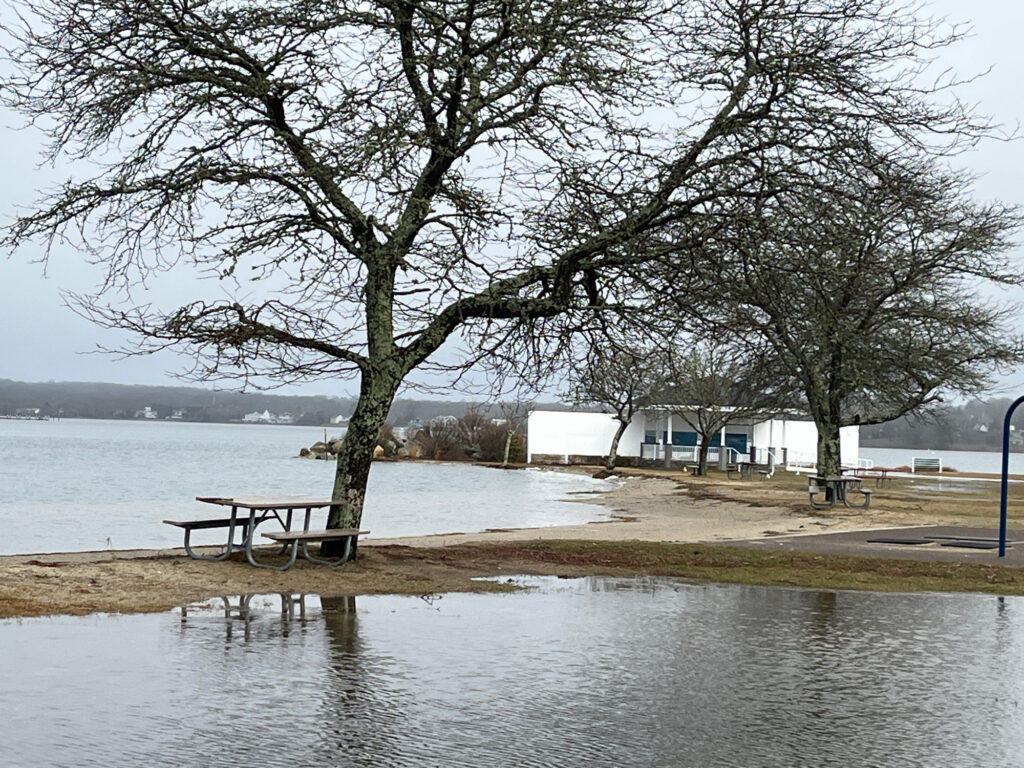 a bench next to a body of water (MyCoast AI)