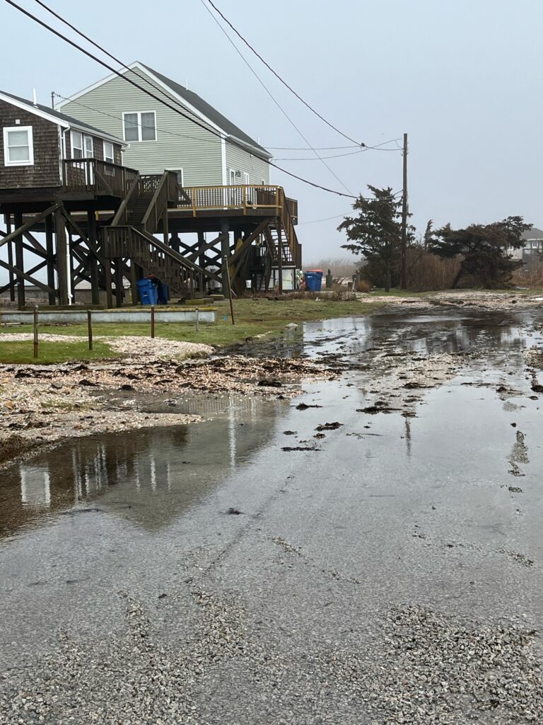 a flooded area with a house (MyCoast AI)
