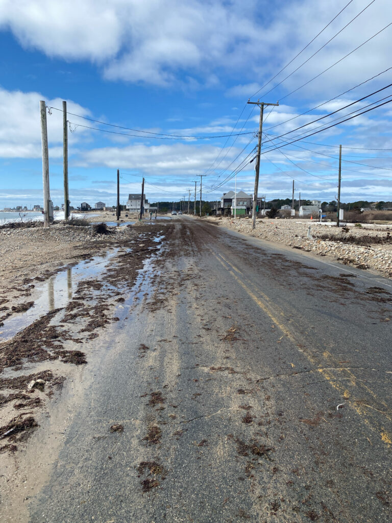a road with power lines on the side (MyCoast AI)