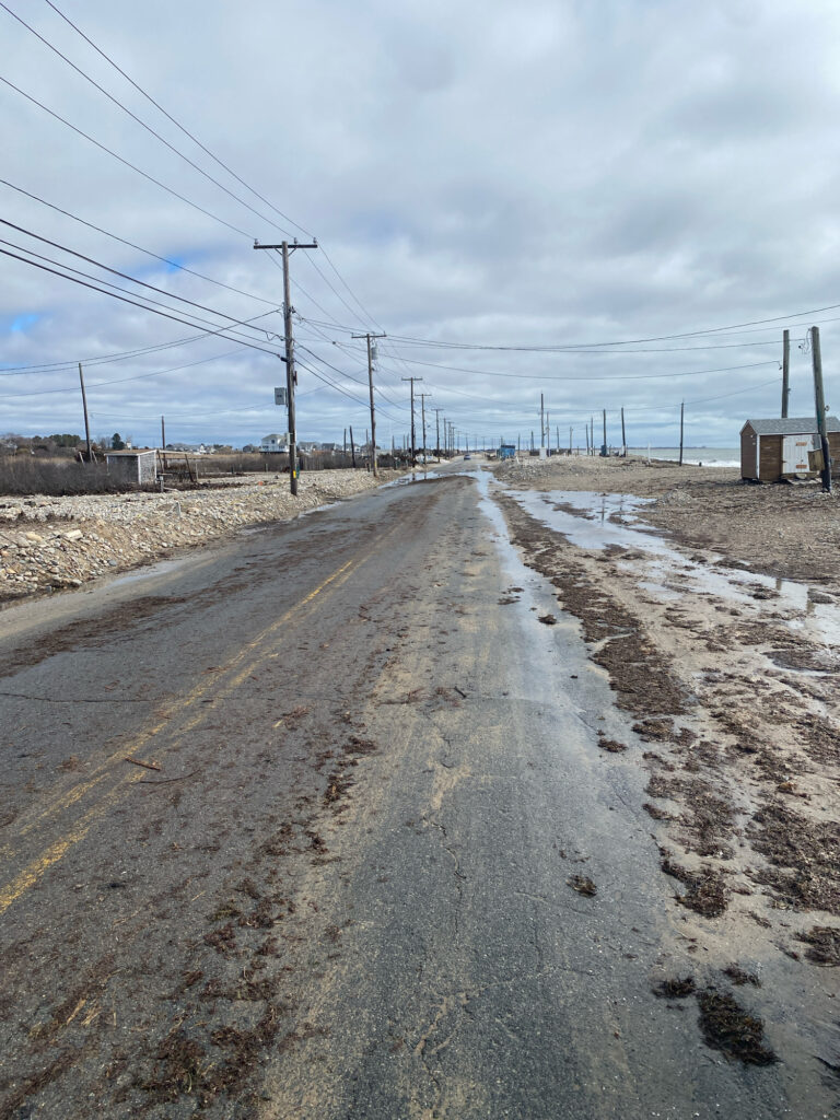 a road with power lines on the side (MyCoast AI)