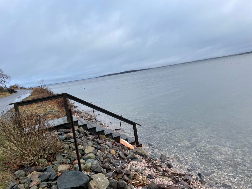 a wooden dock over a body of water (MyCoast AI)