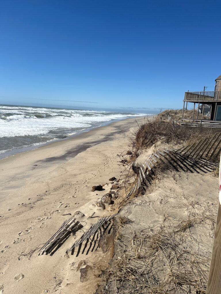 a sandy beach with waves crashing on it (MyCoast AI)