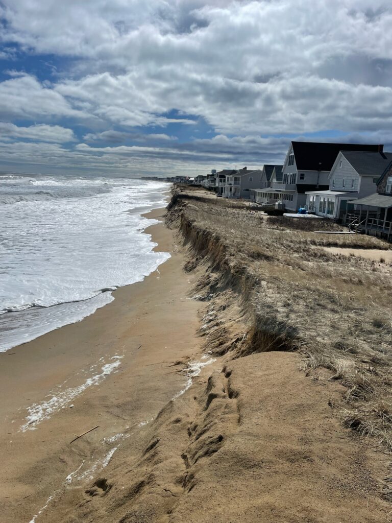 a beach with houses along it (MyCoast AI)