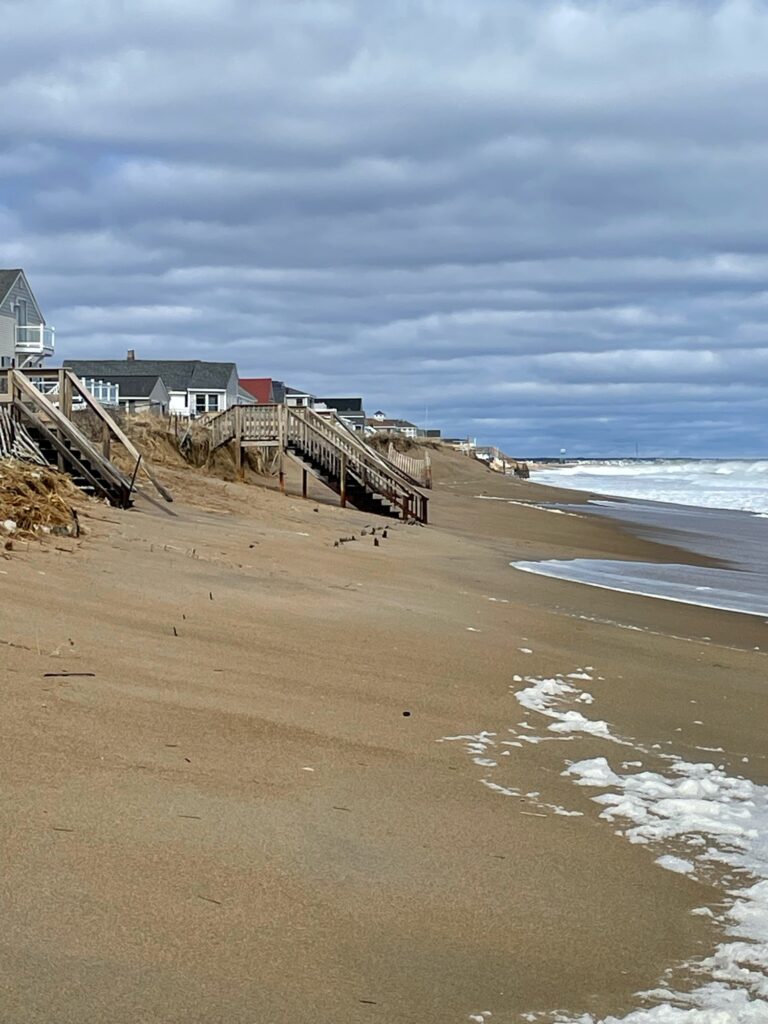a beach with a staircase (MyCoast AI)