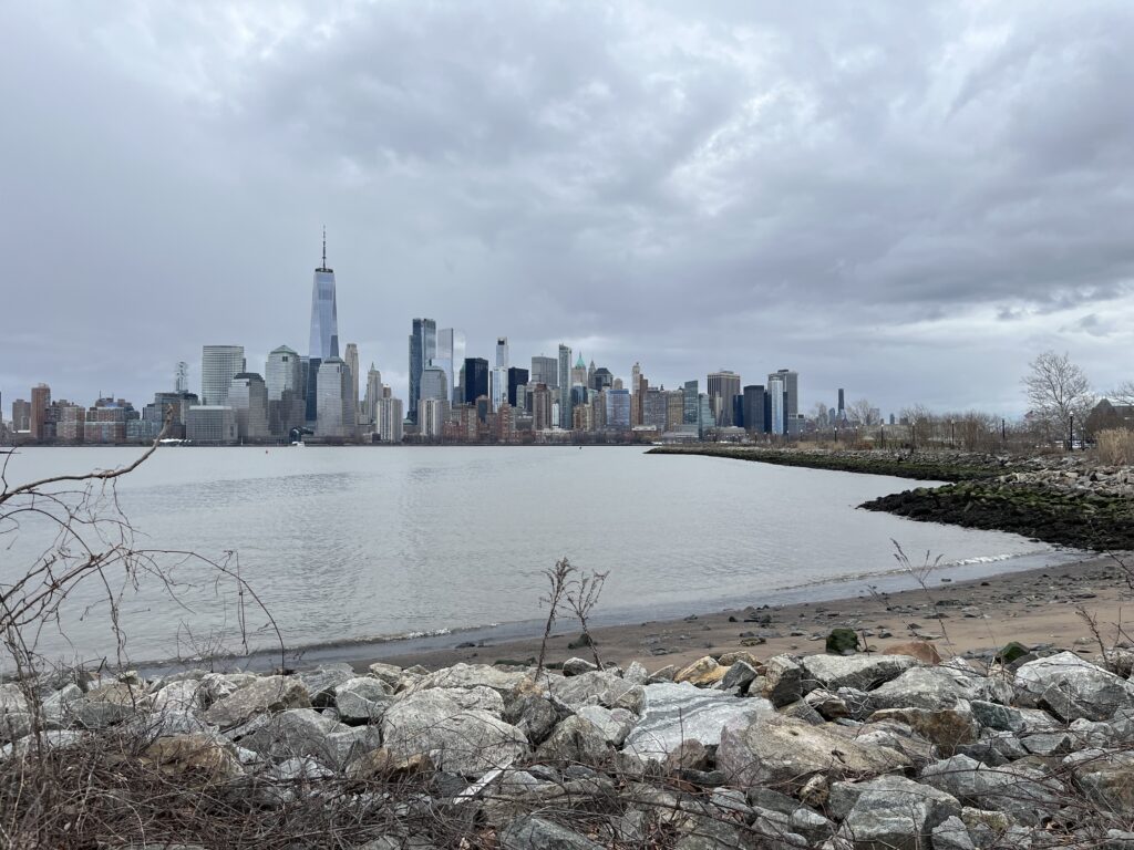 a city skyline across a body of water (MyCoast AI)