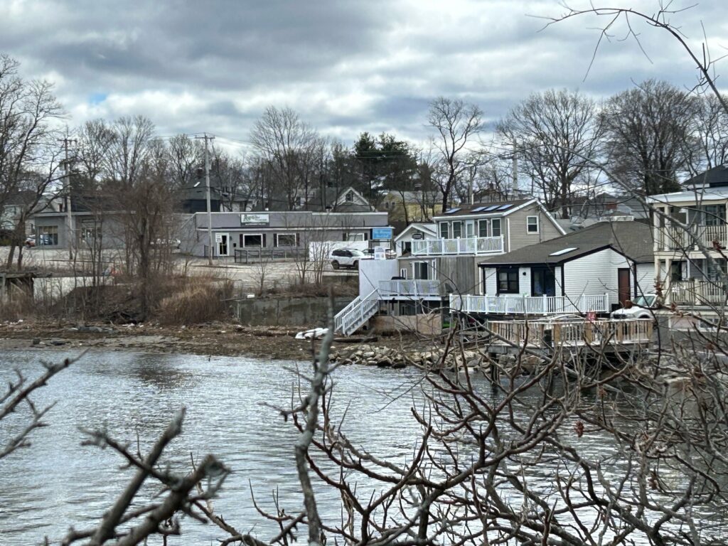 a group of houses next to a body of water (MyCoast AI)