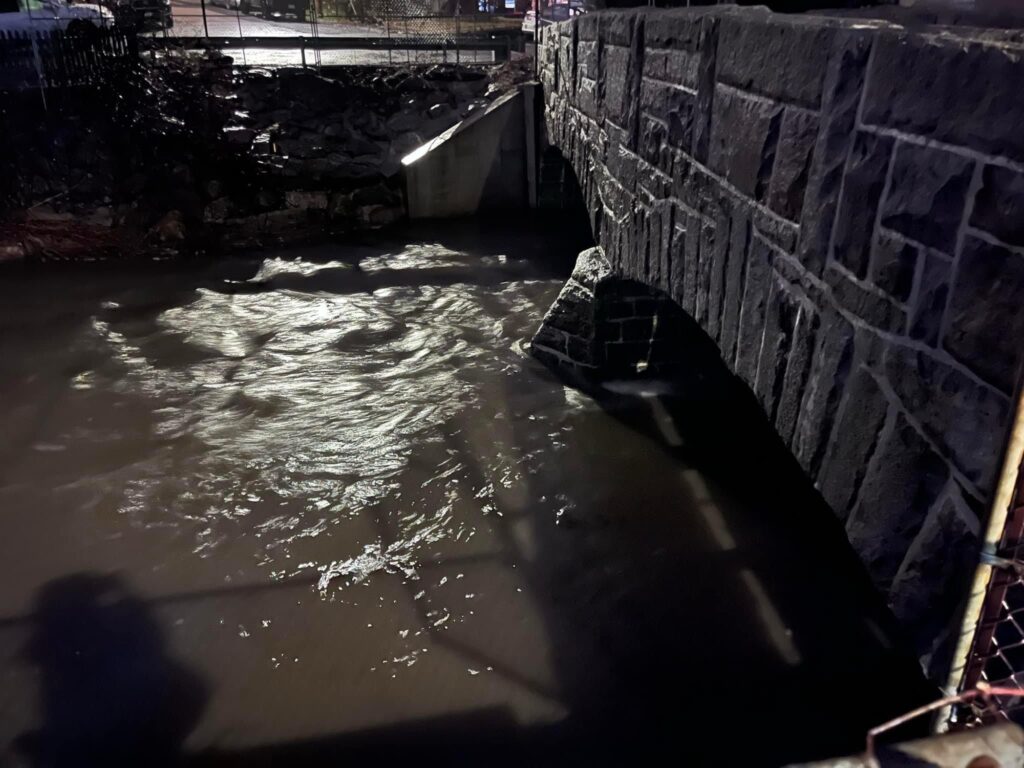 a river flowing through a tunnel (MyCoast AI)