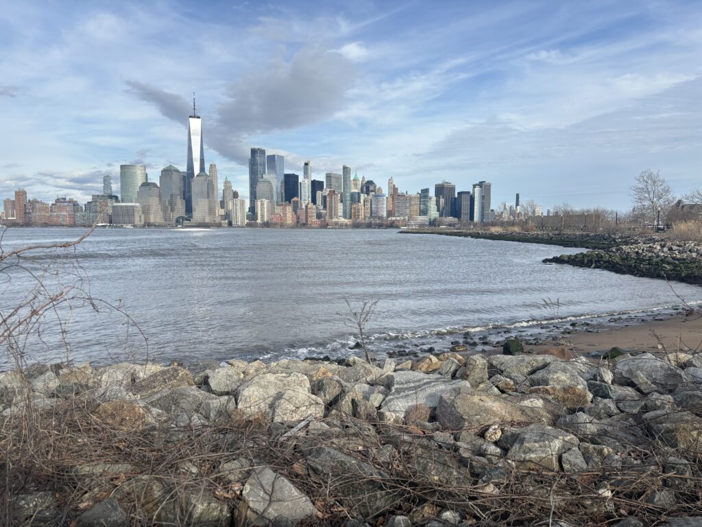a city skyline across a body of water (MyCoast AI)