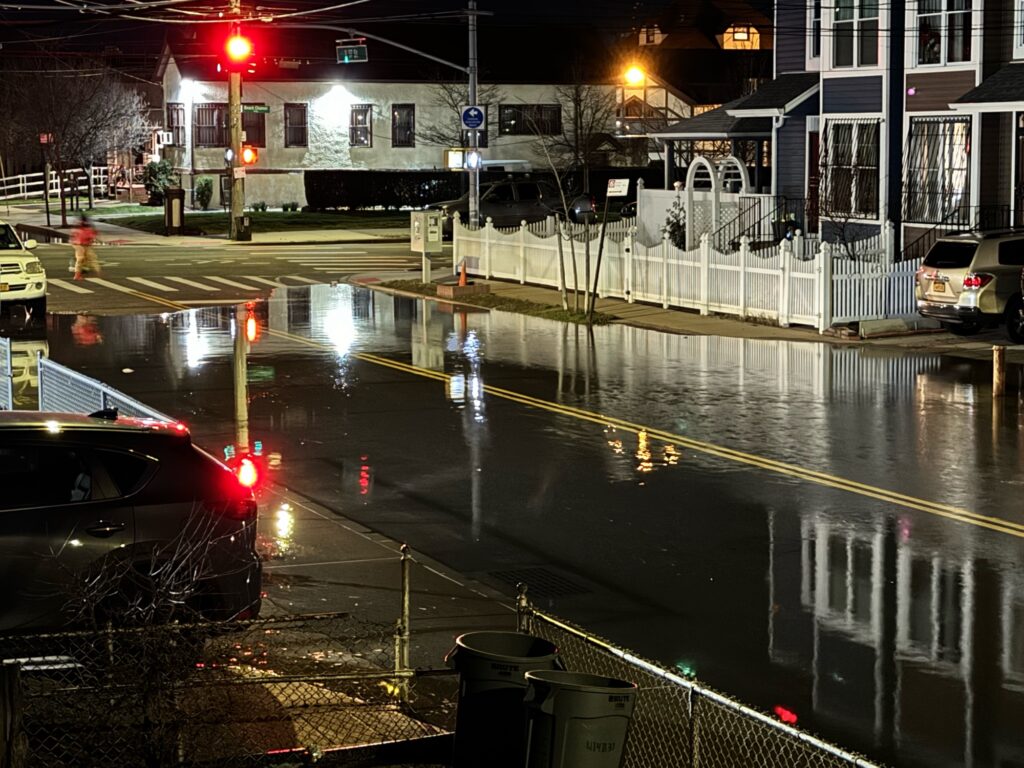 a rainy street at night (MyCoast AI)