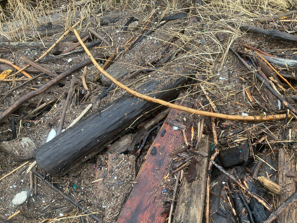 a broken down wooden fence (MyCoast AI)