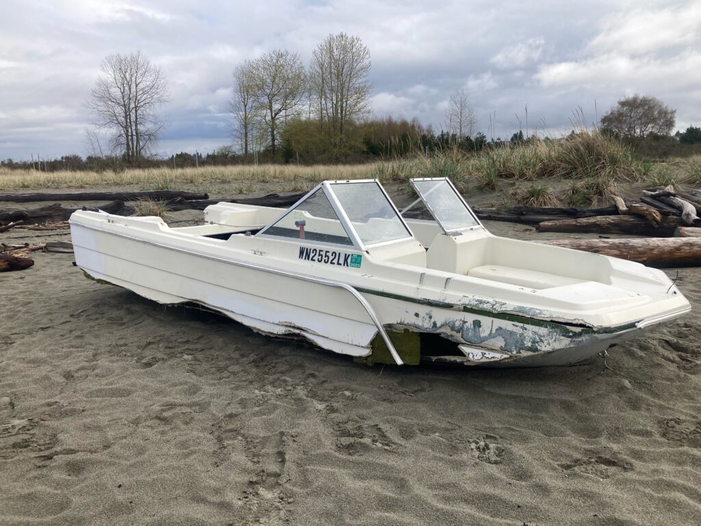 a boat on the beach (MyCoast AI)