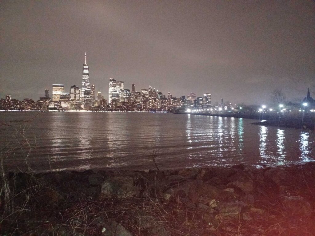 a city skyline at night (MyCoast AI)