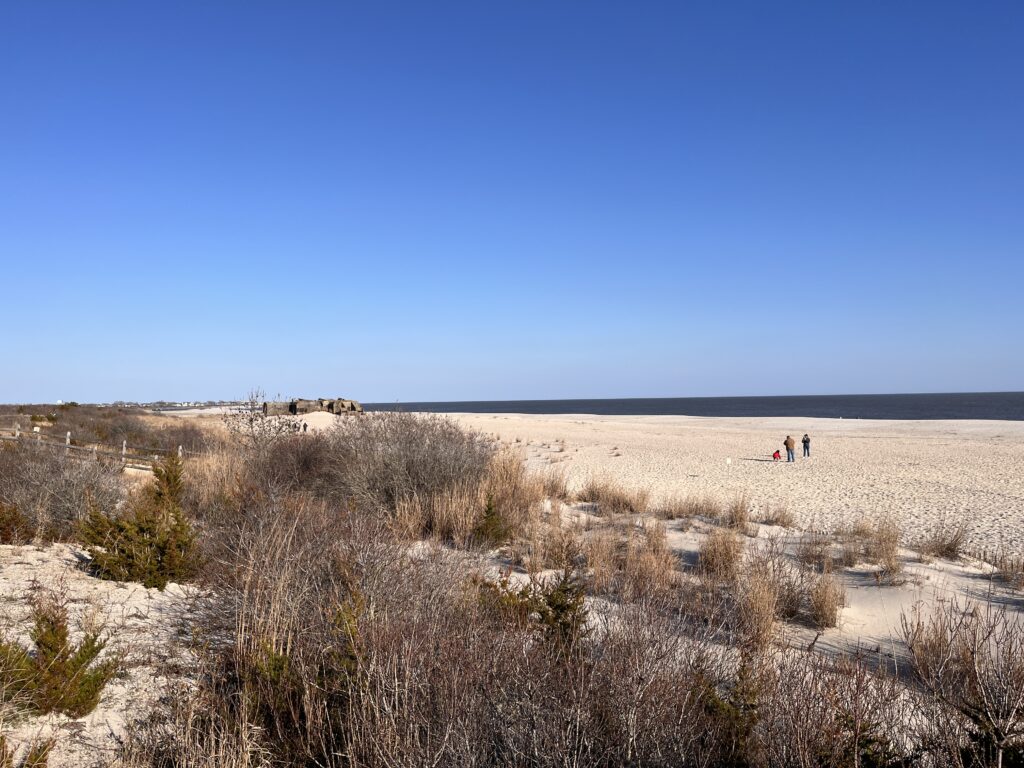 a group of people walking through a dry landscape (MyCoast AI)