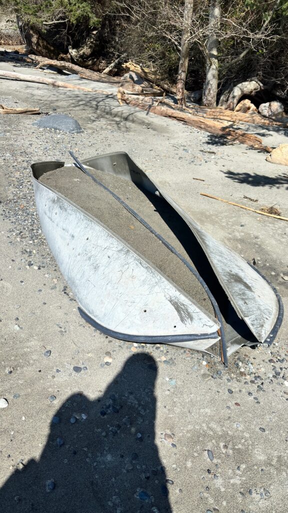 a bench on the side of a road (MyCoast AI)