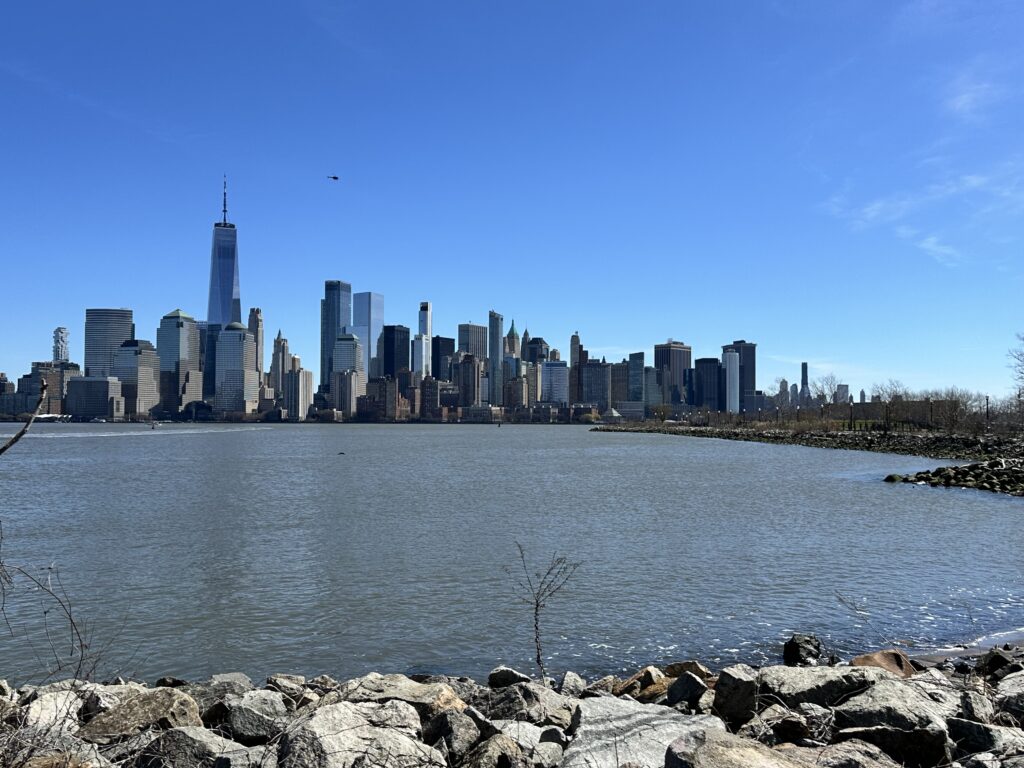 a city skyline across a body of water (MyCoast AI)