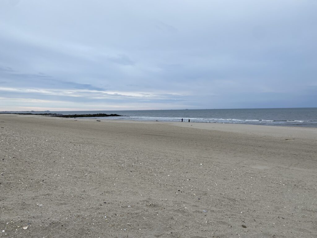 a beach with people walking on it (MyCoast AI)
