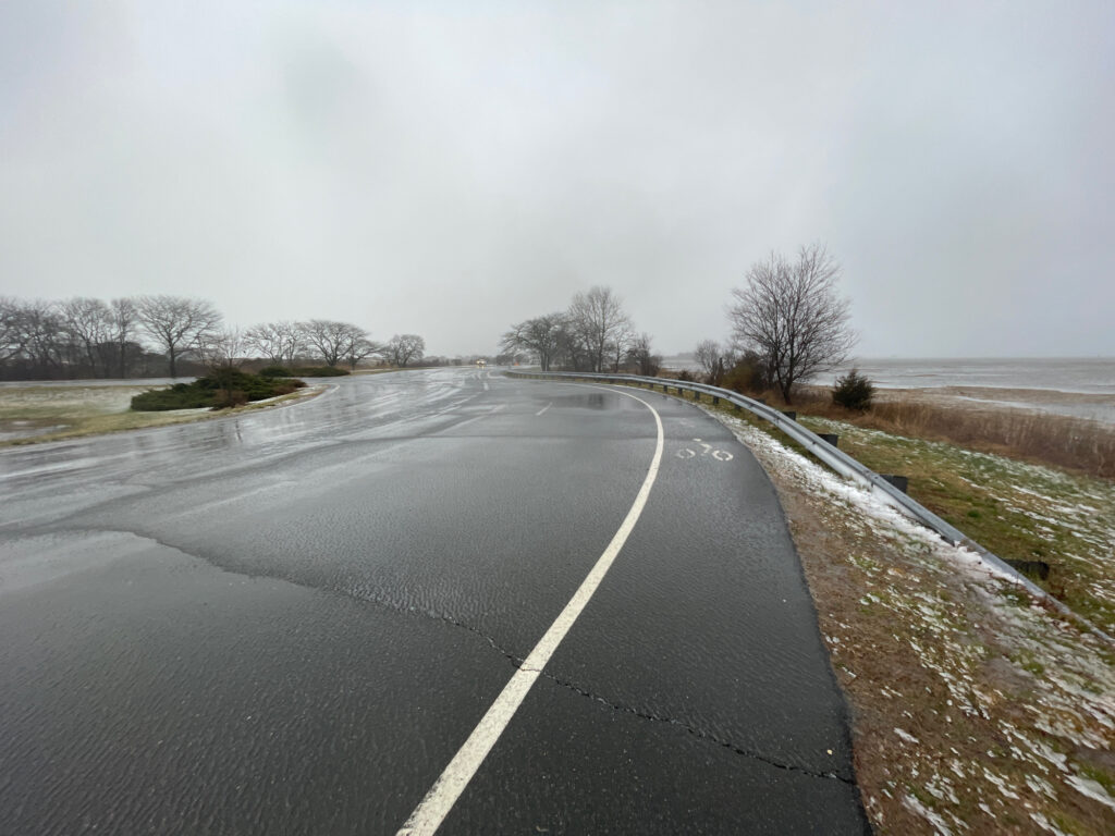 a road with snow on the side (MyCoast AI)