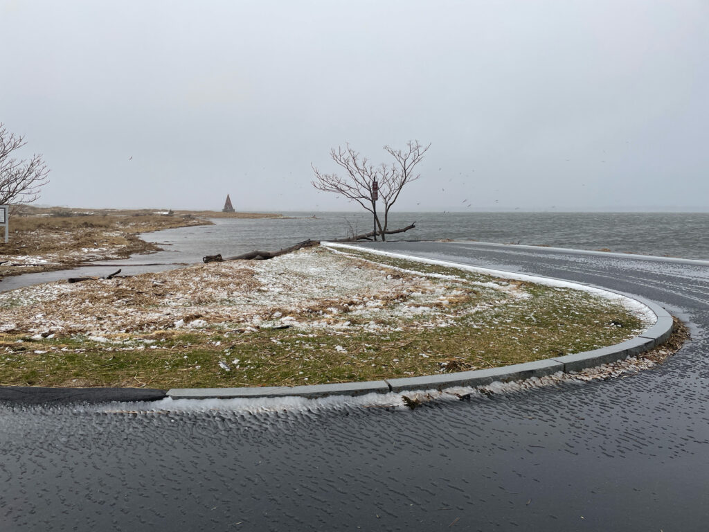a road with snow on the side (MyCoast AI)