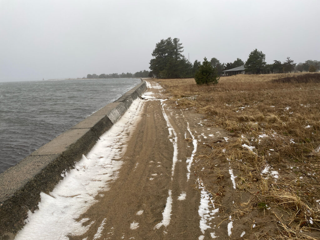 a road with snow on the side (MyCoast AI)