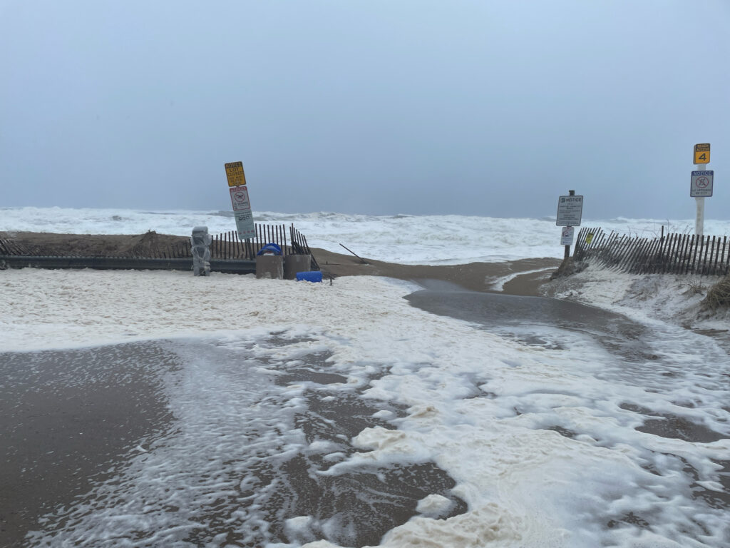 a beach with snow (MyCoast AI)