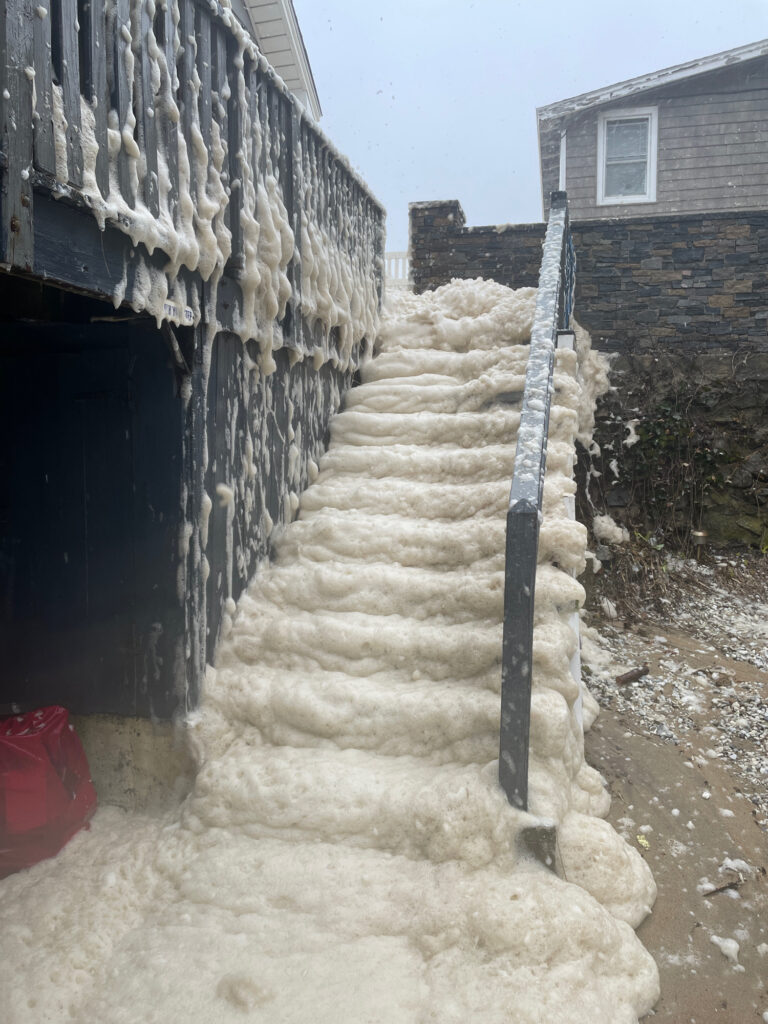 a set of stairs leading up to a house (MyCoast AI)