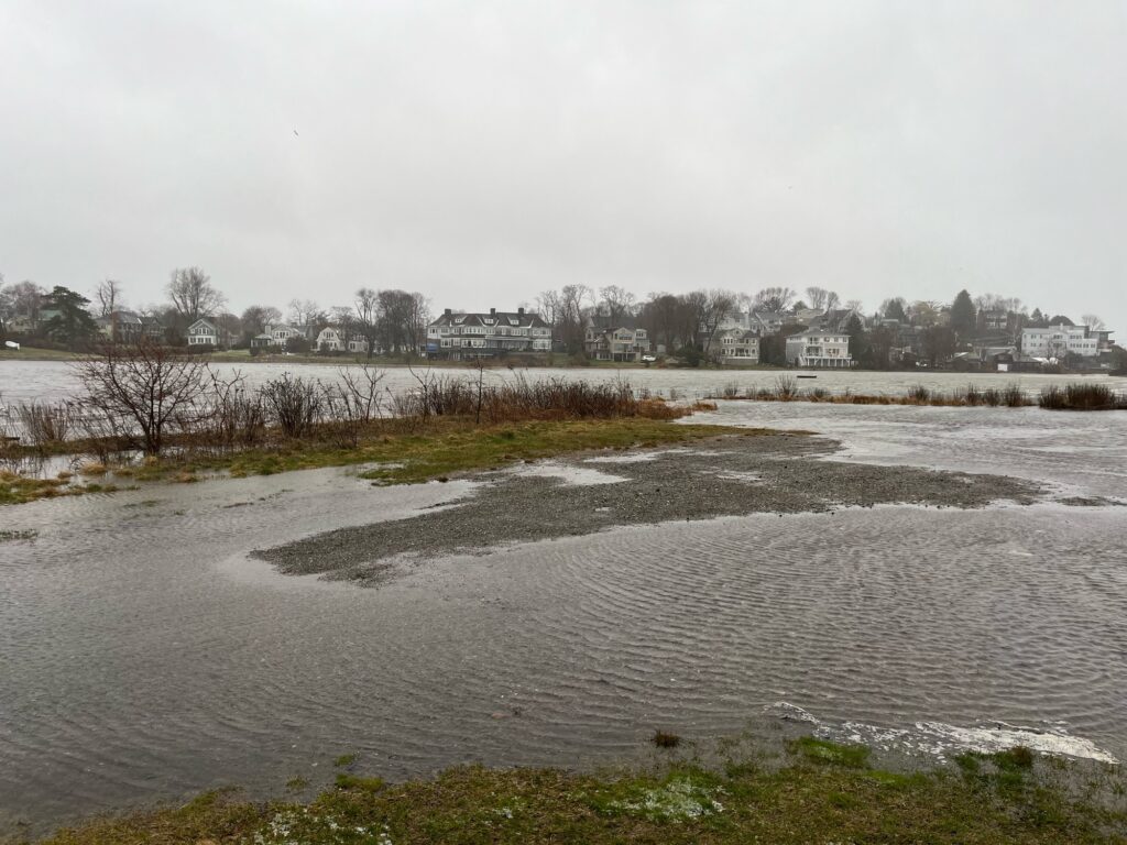 a river with snow on the banks (MyCoast AI)