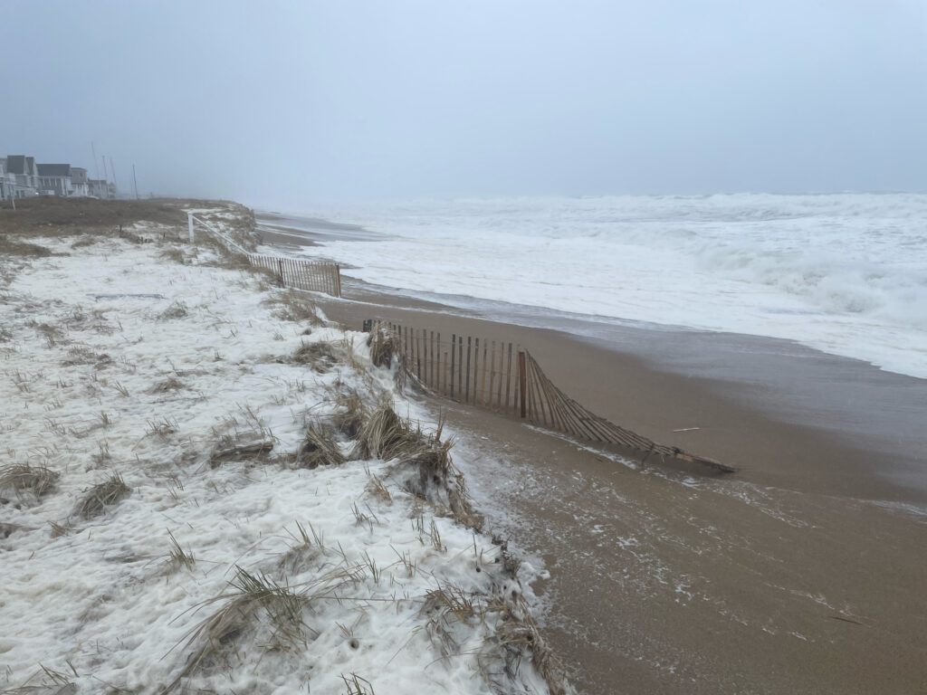 a beach with snow (MyCoast AI)
