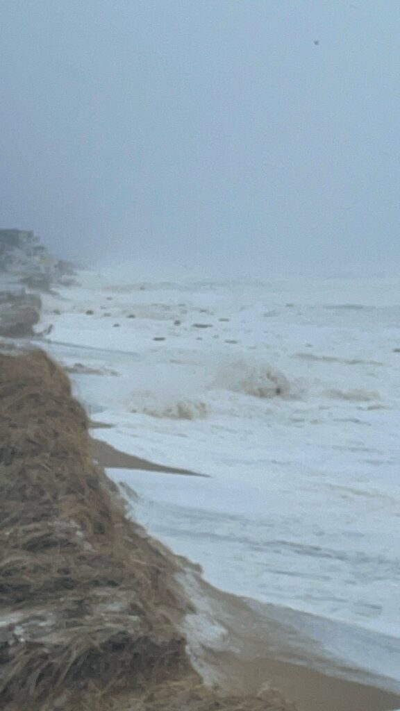 a beach with waves crashing on it (MyCoast AI)
