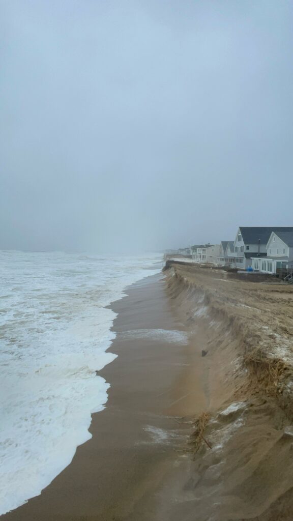 a beach with houses along it (MyCoast AI)